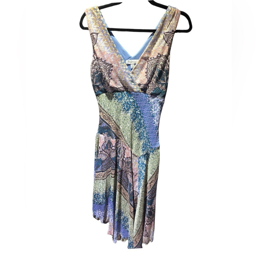 Dressbarn Blue and Purple Asymmetrical Sundress - Picture 4 of 4